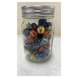 Vintage Marbels in Ball Jar