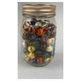Vintage Marbles in Ball Jar