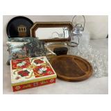 Misc Lot - Mirror, Glasses, Cutting Board etc