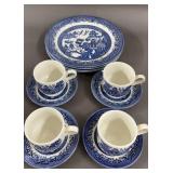 12pc Blue Willow China Set
