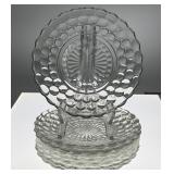 8 bubble glass dessert plates 6 5/8'