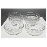 8 bubble glass dessert bowls 4 1/2'