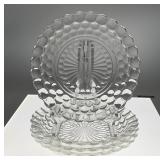 4 bubble glass soup salad bowls 7 3/4'