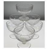 6 hazel atlas Florentine glass sherberts