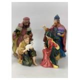 4 Ceramic Nativity Figurines
