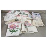 Vintage Needlepoint Pillowcases etc