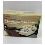 Radio Shack 2 Line Desk Phone Ivory