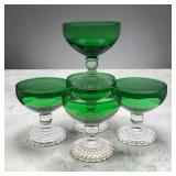 5 Emerald bubble foot stems