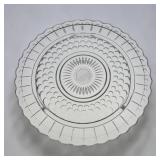 12' bubble glass footed cake stand