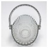 8 5/8' fleur de lis & trellis glass basket