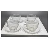 4 hazel atlas Florentine cups saucers sets