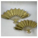 2 Brass Fan Wall Hangings 10' & 13ï¿½