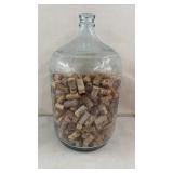 Vintage 5 Gallon Glass Water Bottle with Corks