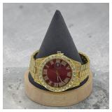 NEW gold tone rhinestone bling menï¿½s watch