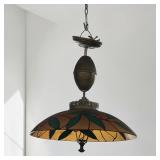 16'ï¿½MC stained glass shade 3 bulb hanging light