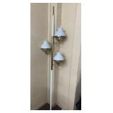 86' MCM Hobnail Shade Tension Pole Lamp