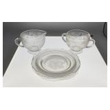 Hazel atlas Florentine dessert plates etc