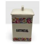 8' Antique Urbach Freses oatmeal canister