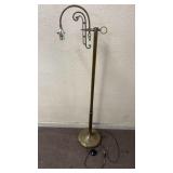 48' Antique 1920s Art Deco Brass Floor Lamp