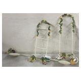 Phaltzgraff Metal Plate and Candle Holders