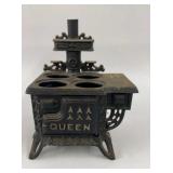 Vintage Queen Miniature Cast Iron Stove 6'