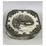7 Johnson Bros Friendship Village 7' Salad Plates