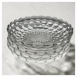 4 bubble glass serving bowls 8 1/2'