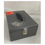 Metal File Box with Keys