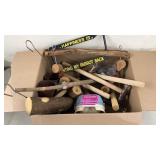 Box Full of Large Bird Perches, Water Dishes etc