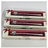 3 New Wm Rogers Silverplate Santa Snuffers