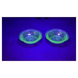 Uranium green Florentine 6' bowls