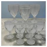 10 bubble foot glass stems