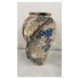 13' Studio Pottery Brass Ring Vase