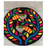 30' Vintage Hook n Loop Round Rug
