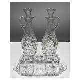 Star of David oil & vinegar & butter dish