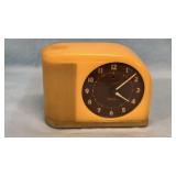 Westclox Moonbeam Yellow Bakelite Clock WORKS