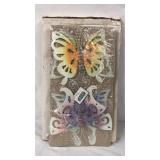 NEW Metal Glow in Dark Butterfly Yard Art