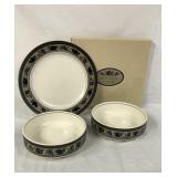 3pc Mikasa Arabella Platter & Serving Bowls