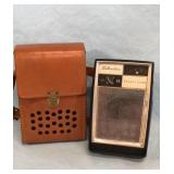 Silvertone Transistor Radio w/ Case