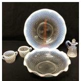 Hobnail Opalescent Glass Lot