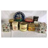 11 Vtg Tins Wedgewood, Tobacco, England