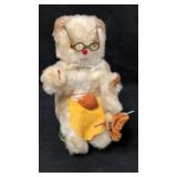 Antique Knitting Bear Wind up Toy