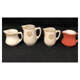 4 Vtg Ironstone Shenango Creamers