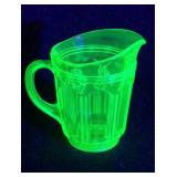 Uranium Green Glass Pitcher