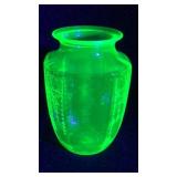 Uranium Green Glass "Princess" Vase