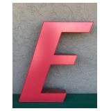 36" Vintage Bright Red Letter "E"