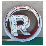 23" Vintage Radio Shack "R" Letter Sign