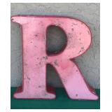 22" Vintage Bright Red Letter "R"