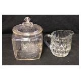 Depression Glass Bisquit Jar, EAPG Pitcher