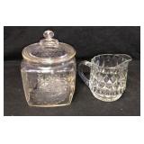 Depression Glass Bisquit Jar, EAPG Pitcher